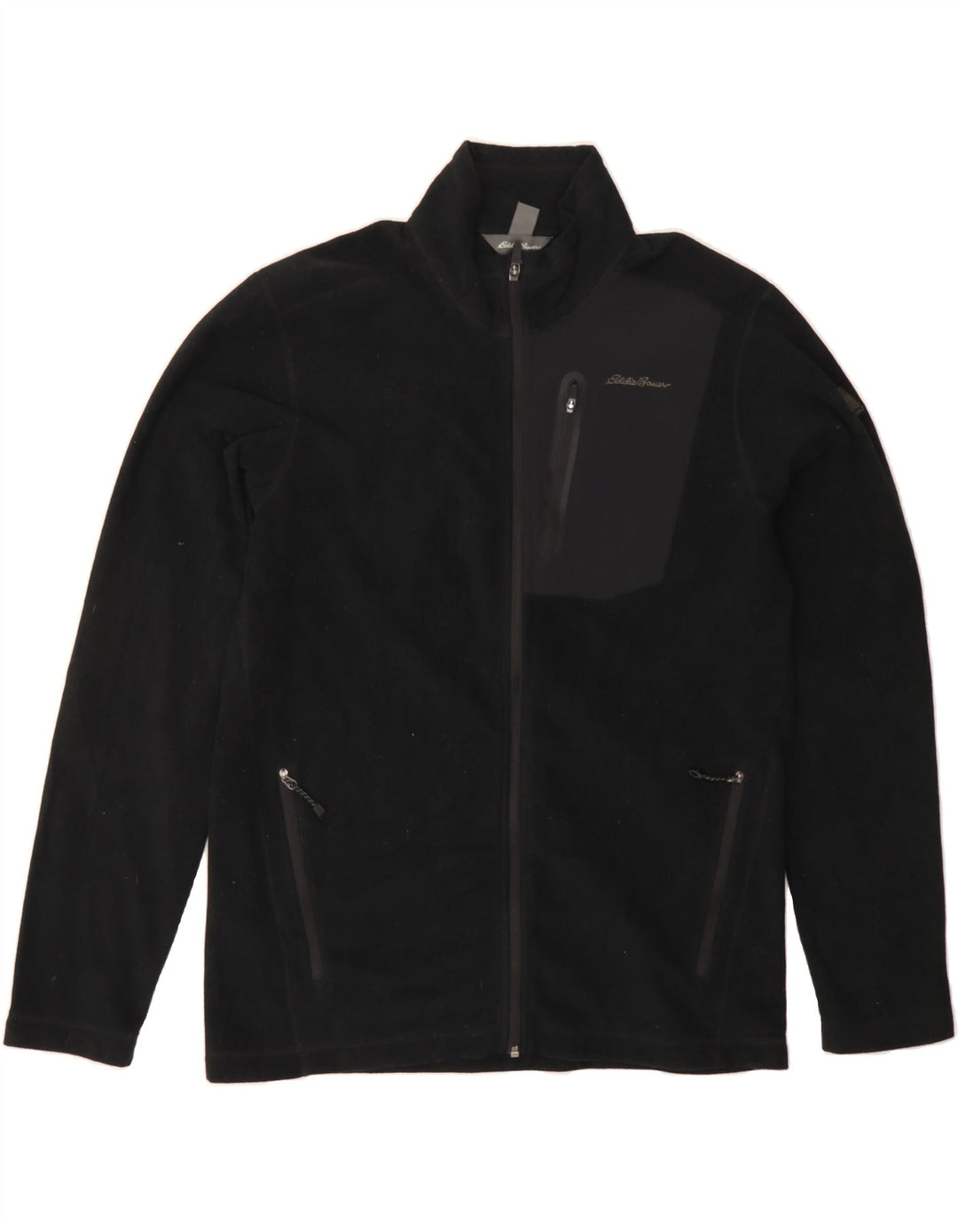 EDDIE BAUER Mens Fleece Jacket UK 38 Medium Black Polyester Vintage Eddie Bauer and Second-Hand Eddie Bauer from Messina Hembry 