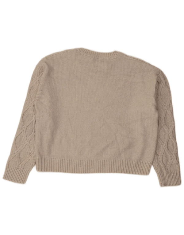 Marks & Spencer Suéter Suelto con Cuello Redondo para Mujer UK 44 Medium Beig