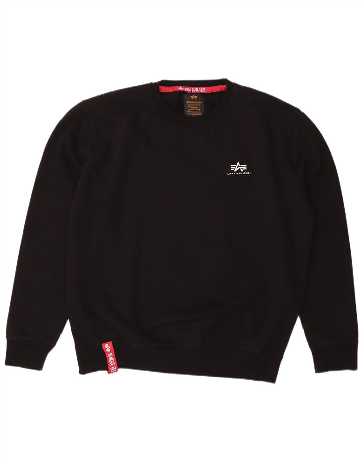 Alpha Industries Sudadera para hombre Jumper 2XL Algodón negro