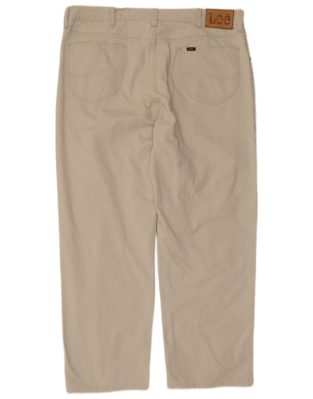 LEE Hombre Pantalones Casuales Rectos W38 L29 Beige