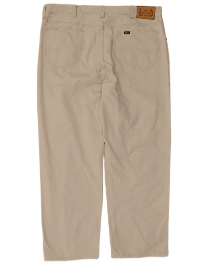 LEE Hombre Pantalones Casuales Rectos W38 L29 Beige