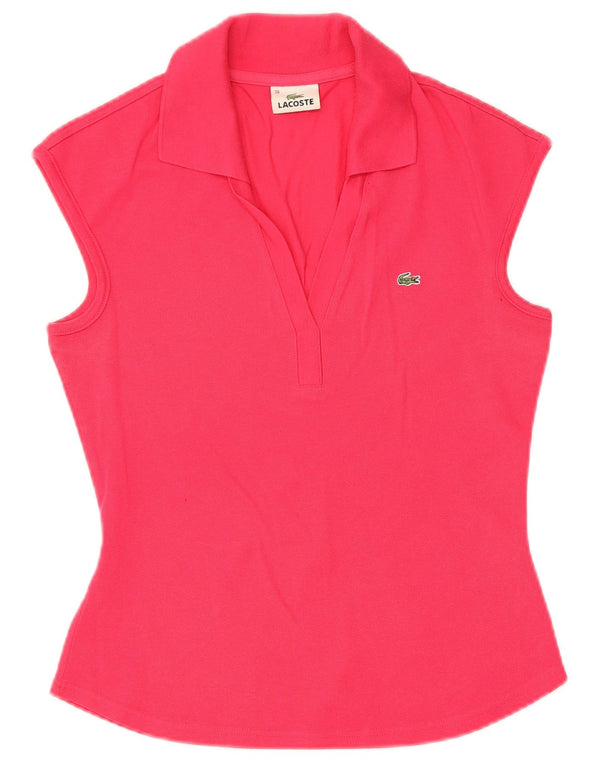 Polo Lacoste Mujer Sin Mangas Talla 38 Algodón Rosa Medio