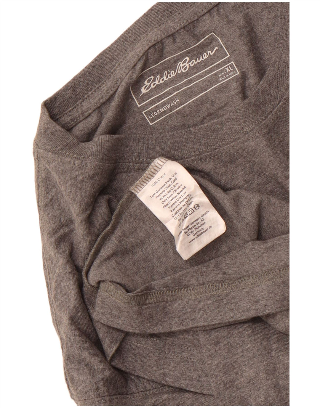EDDIE BAUER Camiseta Hombre Top XL Gris Algodón