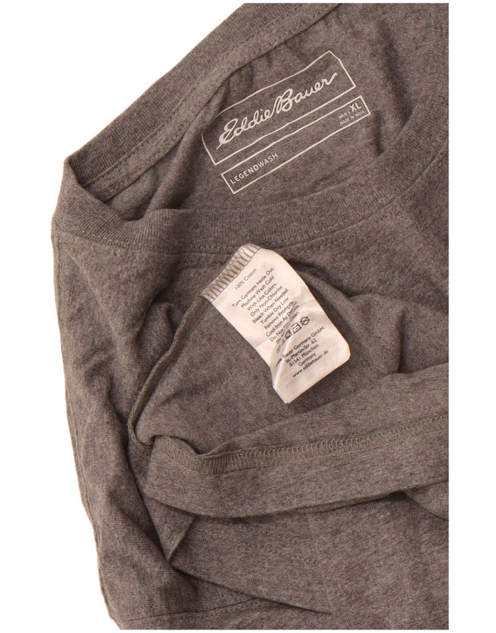 EDDIE BAUER Camiseta Hombre Top XL Gris Algodón