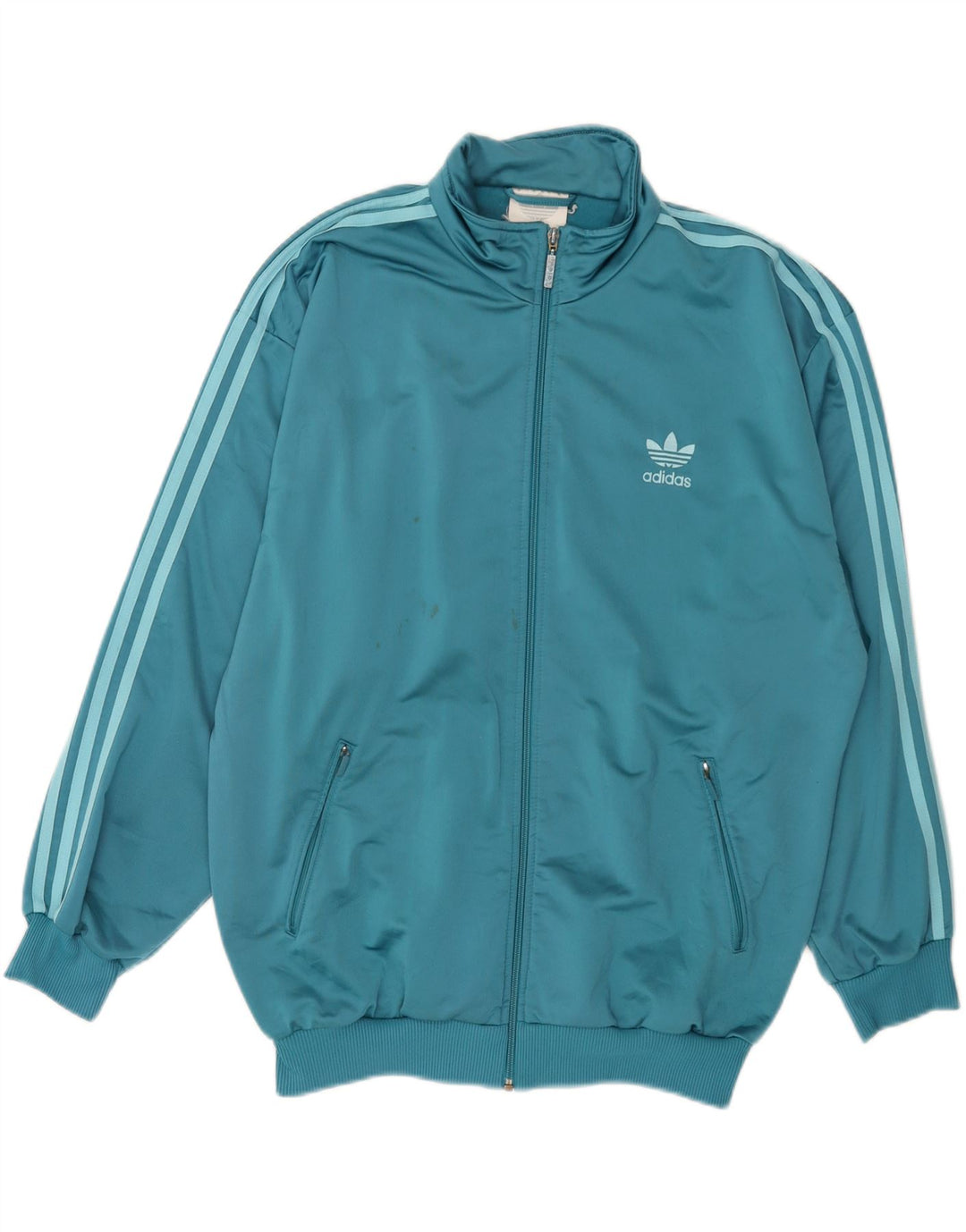 ADIDAS Chaqueta superior de chándal para hombre Reino Unido 42/44 Poliéster azul grande
