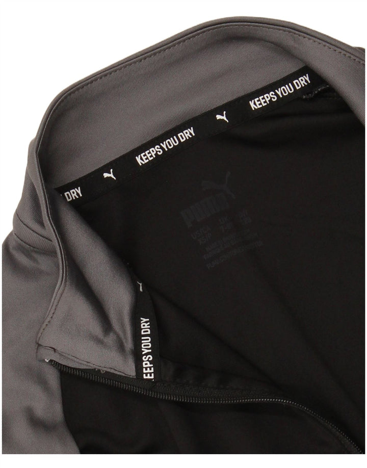 PUMA Camiseta de chándal con estampado gráfico para niños 7-8 años Bloque de color negro