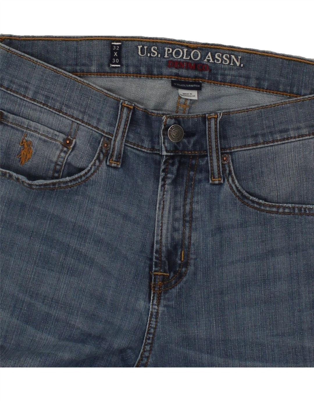 VINTAGE Mens Slim Jeans W32 L30 Blue Cotton Vintage Vintage and Second-Hand Vintage from Messina Hembry 