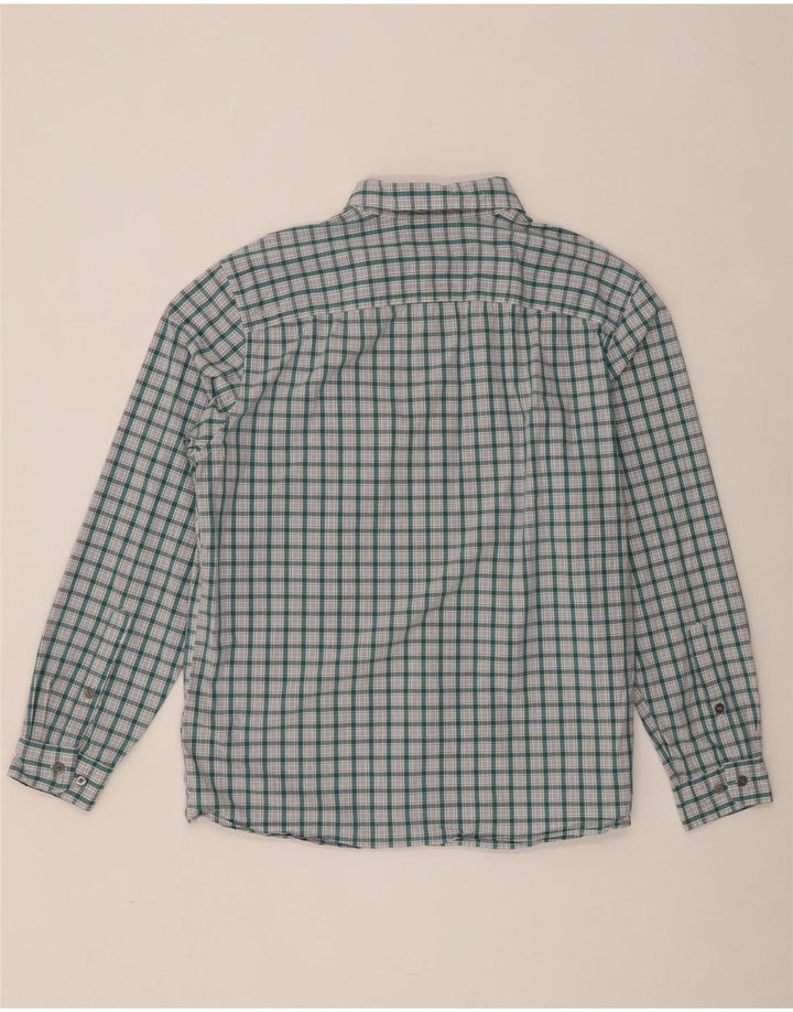 Camisa Orvis Hombre Grande Cuadros Verde Algodón