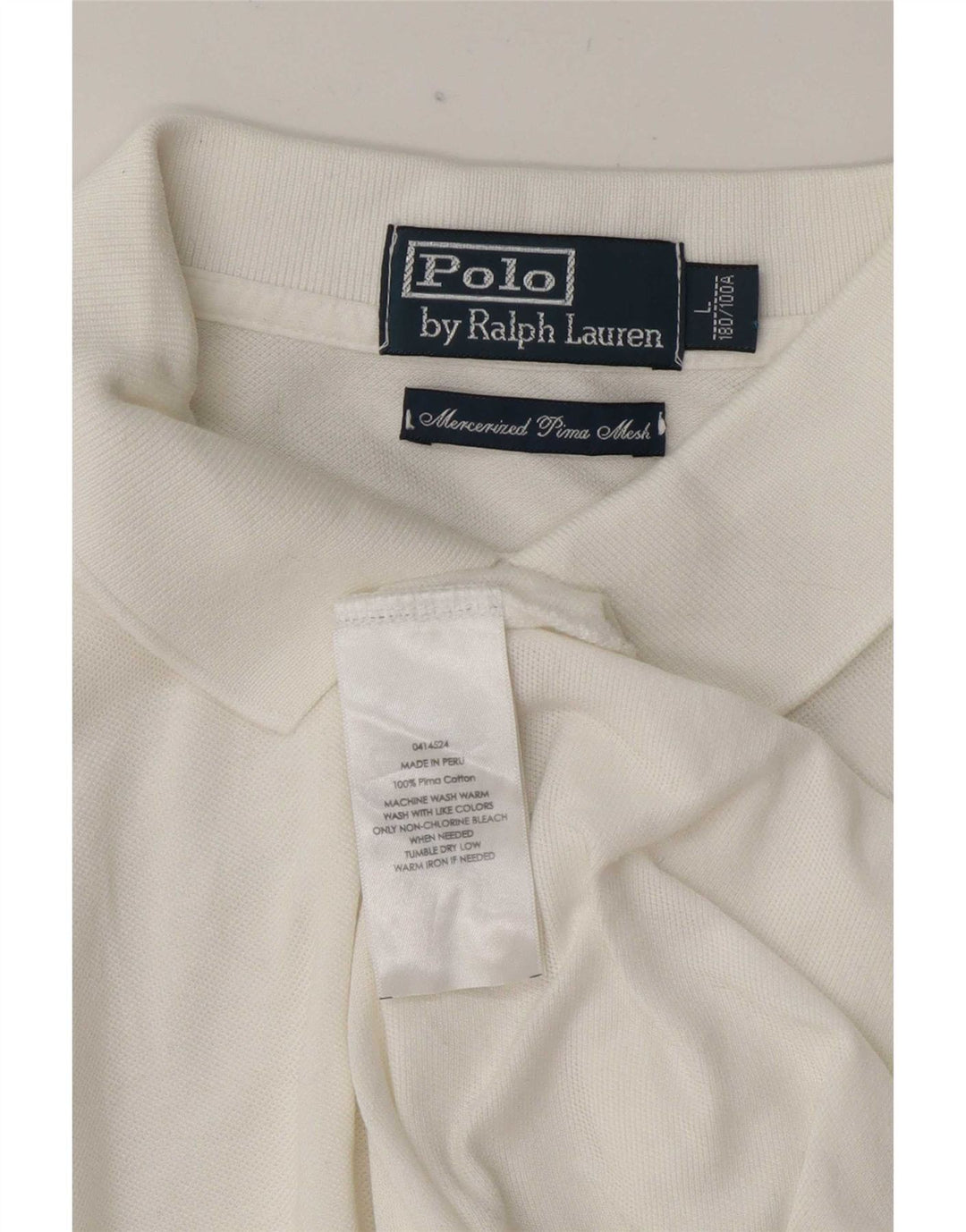 Camisa Polo Ralph Lauren para hombre grande de algodón blanco