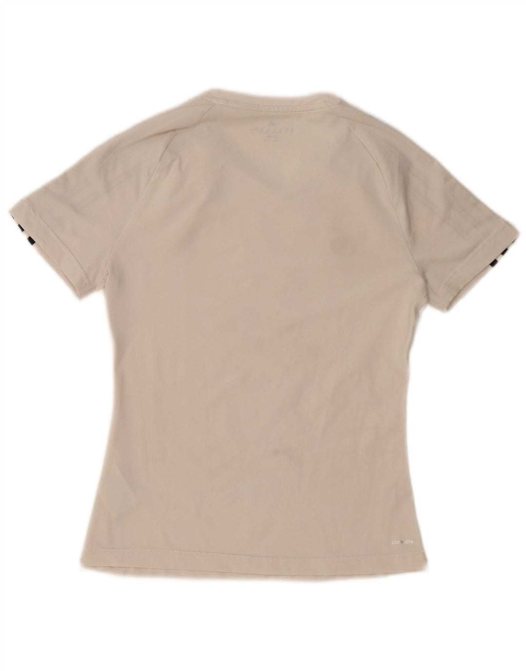 Adidas Mujer Climalite Camiseta Top UK 4/6 XS Off White Poliéster
