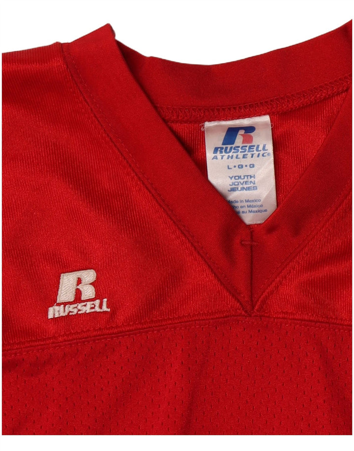 Russell Athletic Camiseta para niño 14-15 años Grande Poliéster rojo