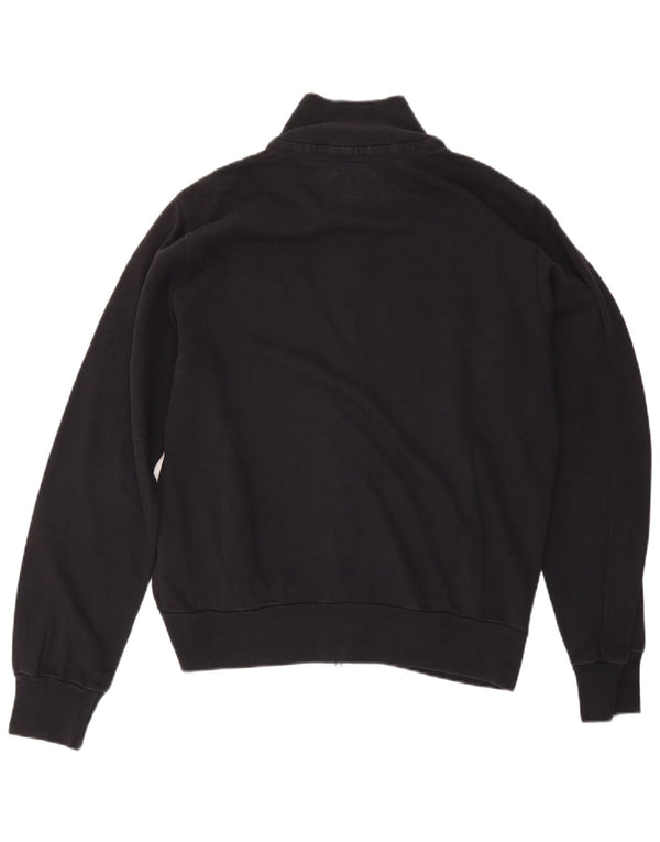 Woolrich Mens Graphic Tracksuit Top Jacket Medium Black Cotton