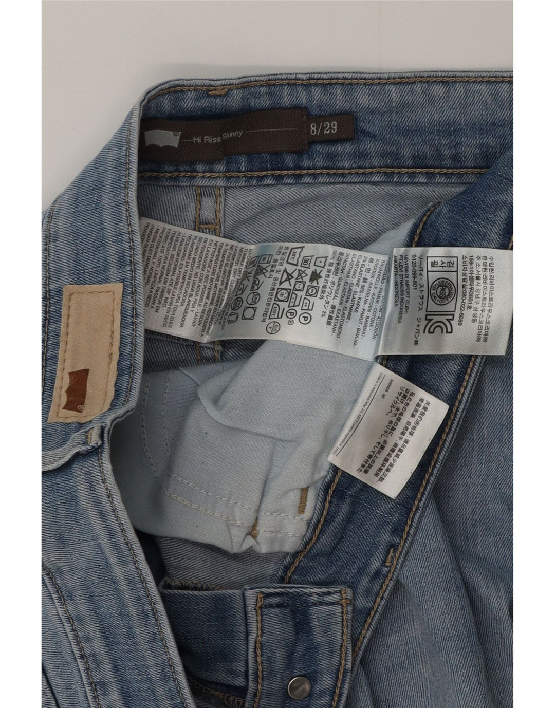 LEVI'S Jeans ajustados de talle alto para mujer US 8 Medium W29 L32 Algodón azul