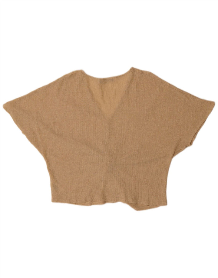 Marks & Spencer Blusa con alas de murciélago para mujer UK 46 Viscosa moteada en oro grande