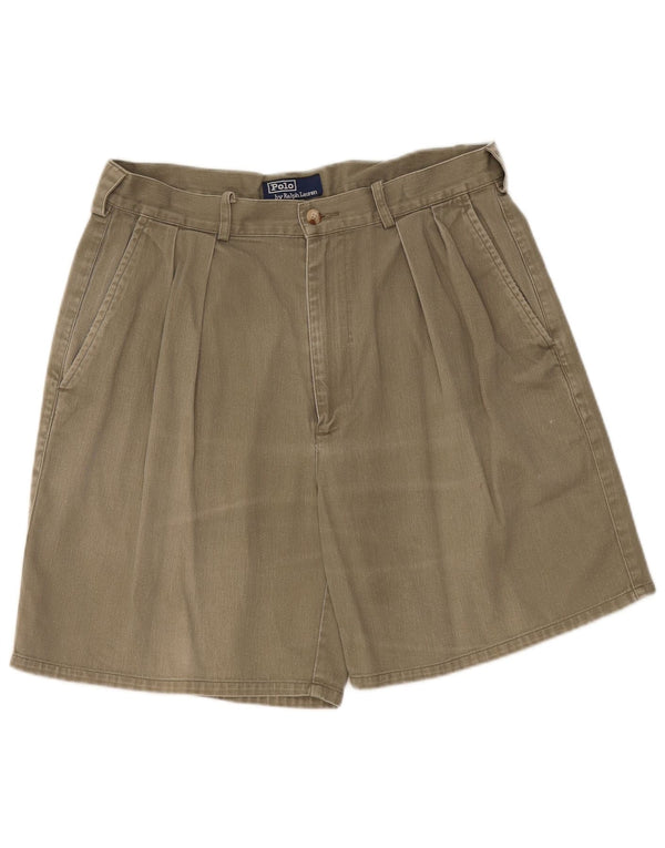 Ralph Lauren Pantalones cortos chinos para hombre W33 Caqui mediano