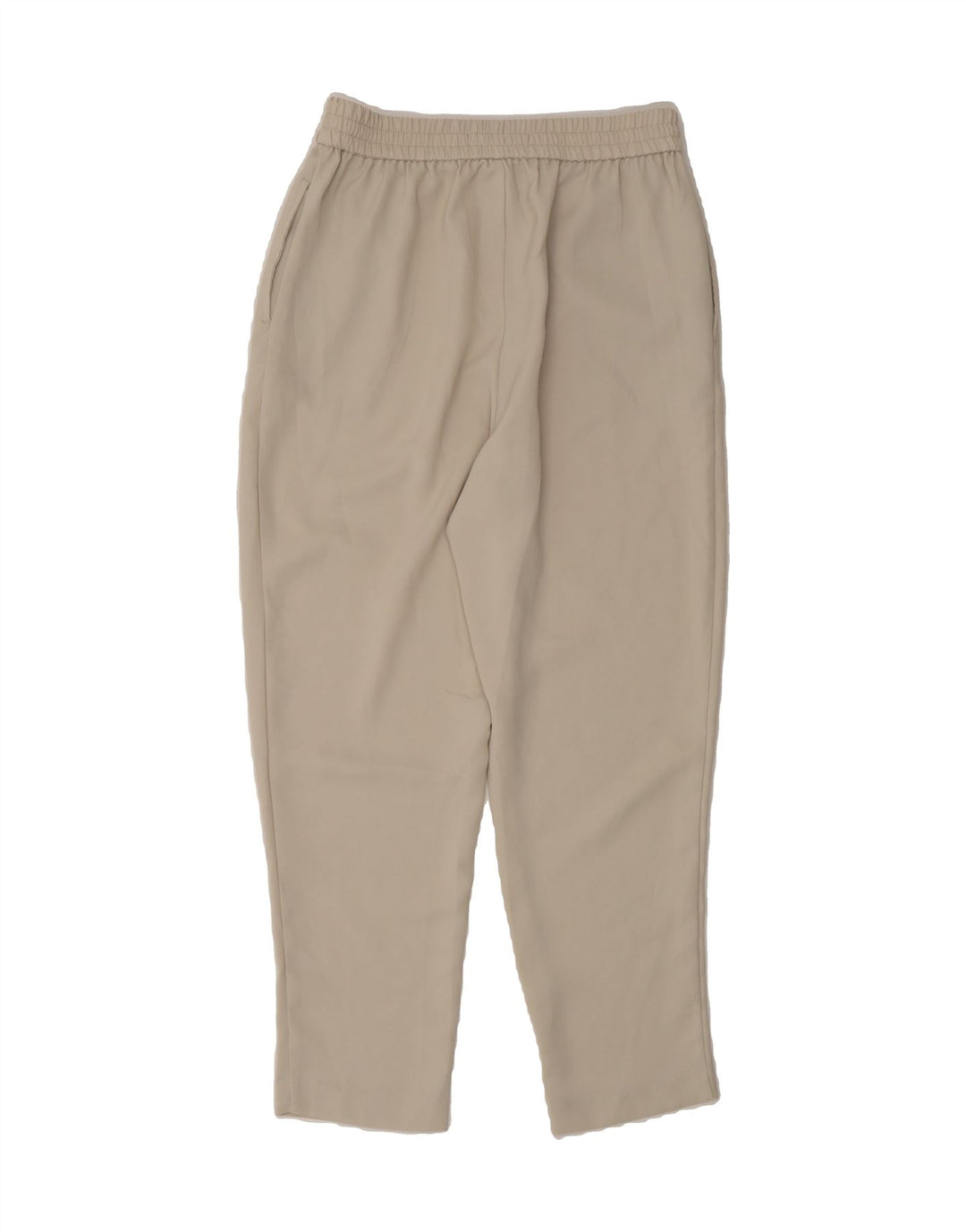 ZARA Womens Tapered Cropped Trousers Small Beige Vintage Zara and Second-Hand Zara from Messina Hembry 