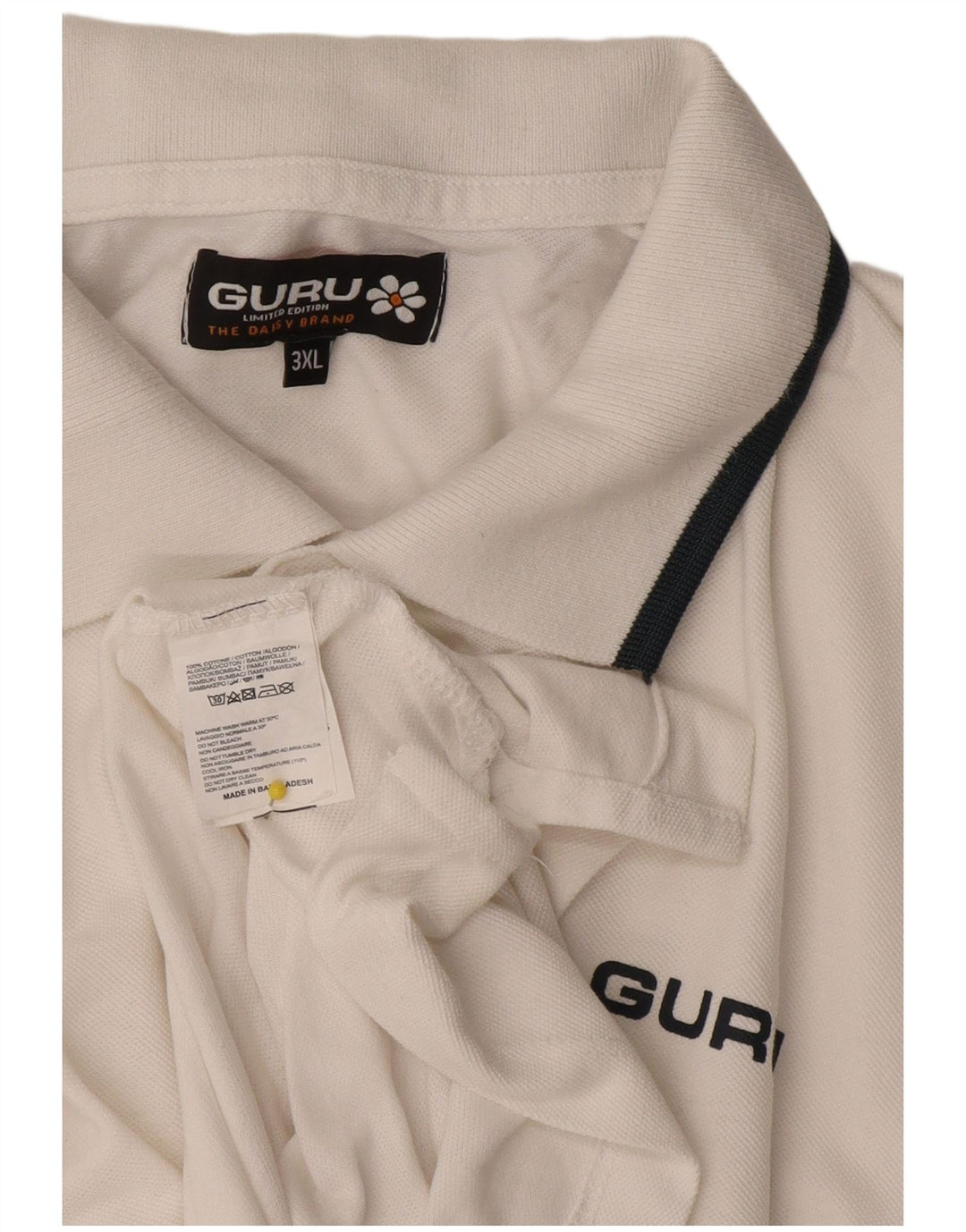 Guru Polo Hombre 3XL Algodón Blanco