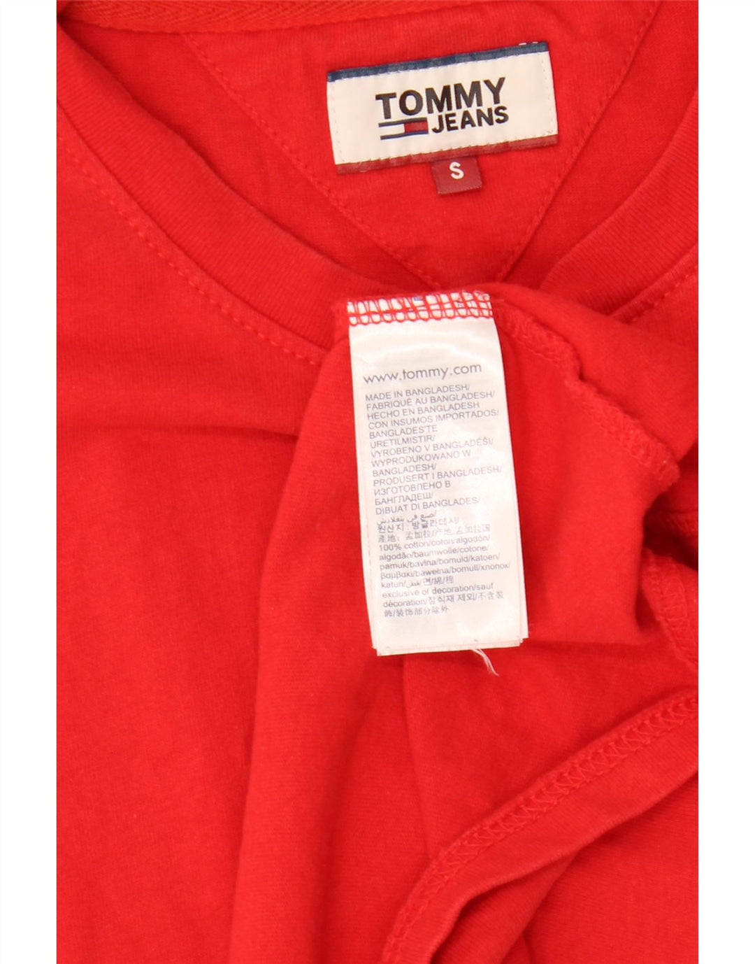 TOMMY HILFIGER Camiseta para hombre Top Small Rojo Algodón