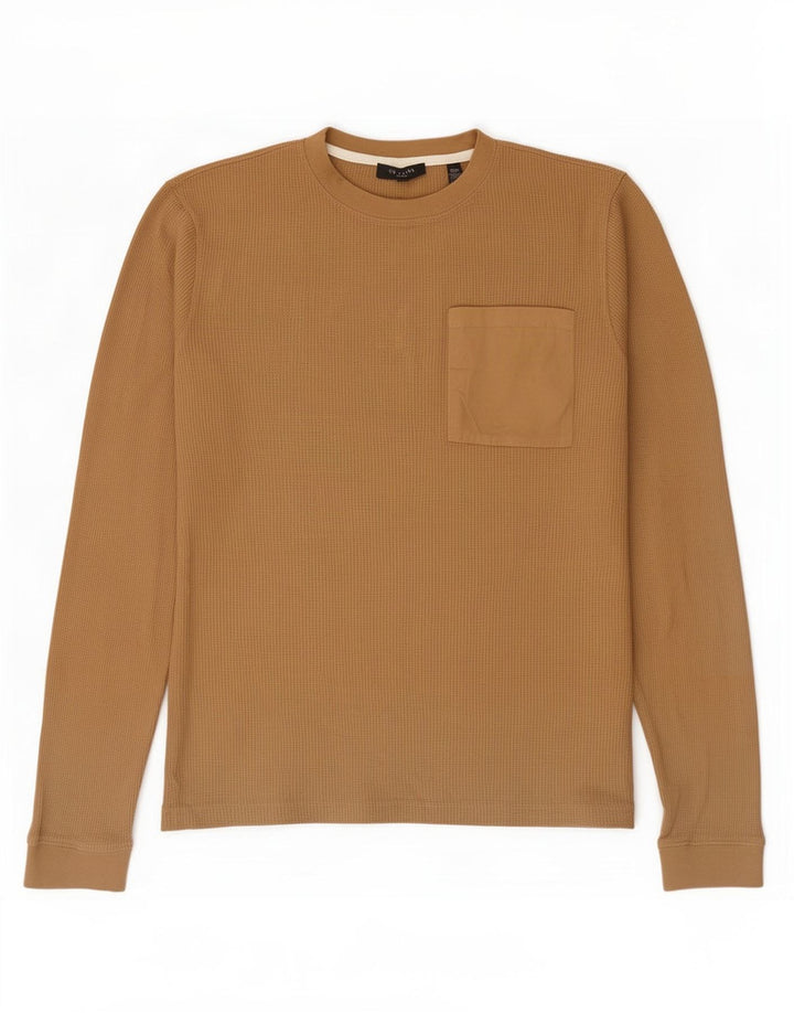 Ted Baker - Camiseta de manga larga para hombre, talla 3, algodón beige mediano