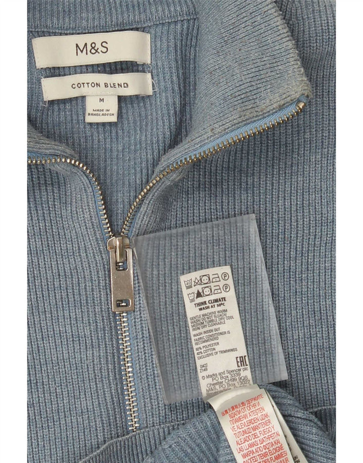 Marks & Spencer Suéter tipo cárdigan para hombre Poliéster azul medio