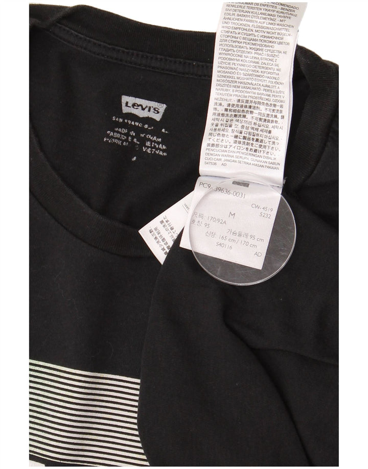 Levi's Camiseta gráfica para hombre Top Medium Black Cotton
