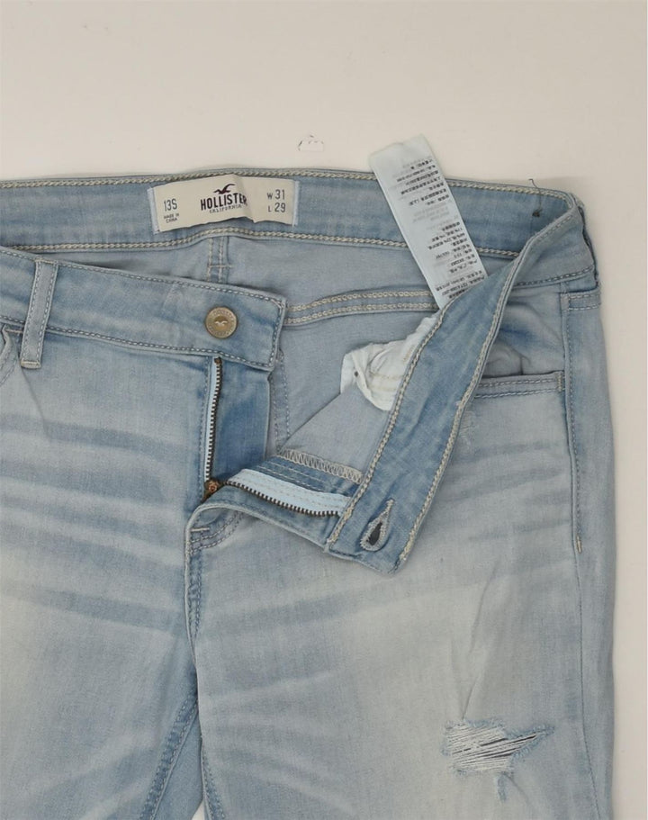 HOLLISTER Womens Distressed Skinny Jeans W31 L29 Blue Cotton | Vintage Hollister | Thrift | Second-Hand Hollister | Used Clothing | Messina Hembry 