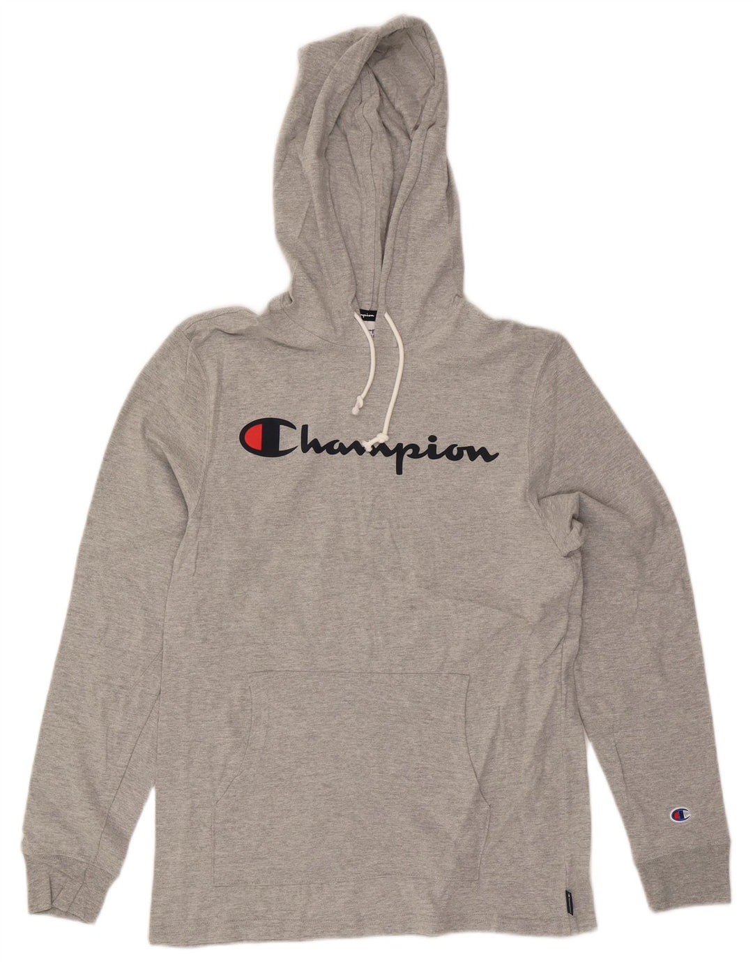 Champion Sudadera Con Capucha Gráfica De Algodón Gris Medio Moteado