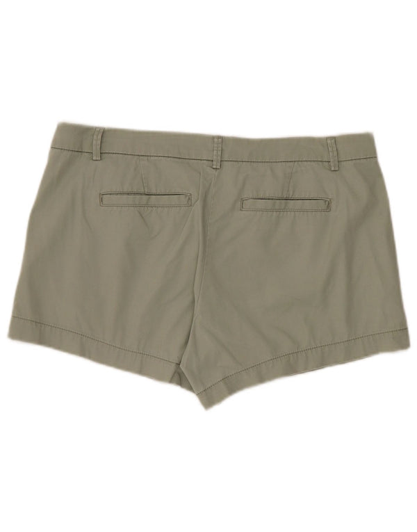 Benetton Pantalones Cortos Chinos De Cintura Baja Para Mujer UK 44 Large W36 Algodón Caqui