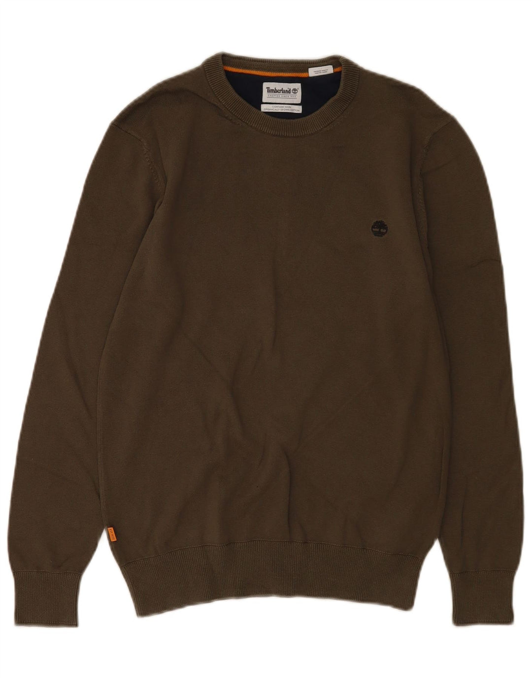 Timberland Jersey De Cuello Redondo Para Hombre Pequeño Algodón Caqui