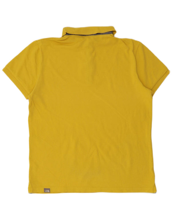 THE NORTH FACE Polo para hombre de algodón amarillo grande