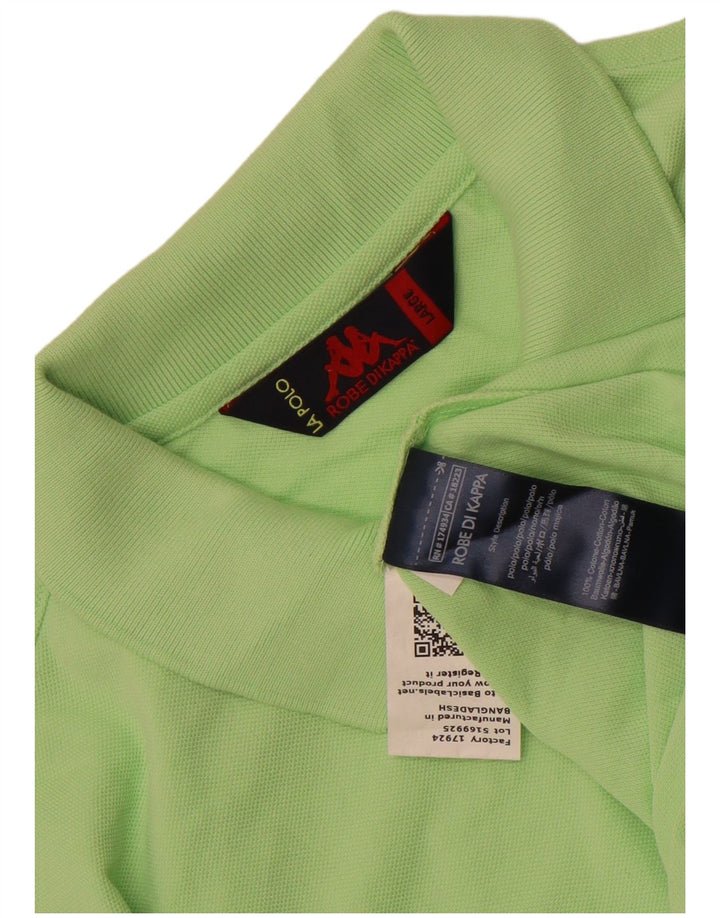 Kappa Polo Hombre Grande Verde Algodón