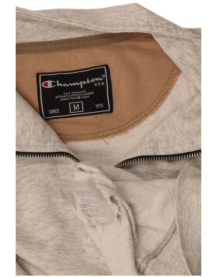 Champion Sudadera Con Cuello Y Cremallera Jumper De Algodón Moteado Gris Medio