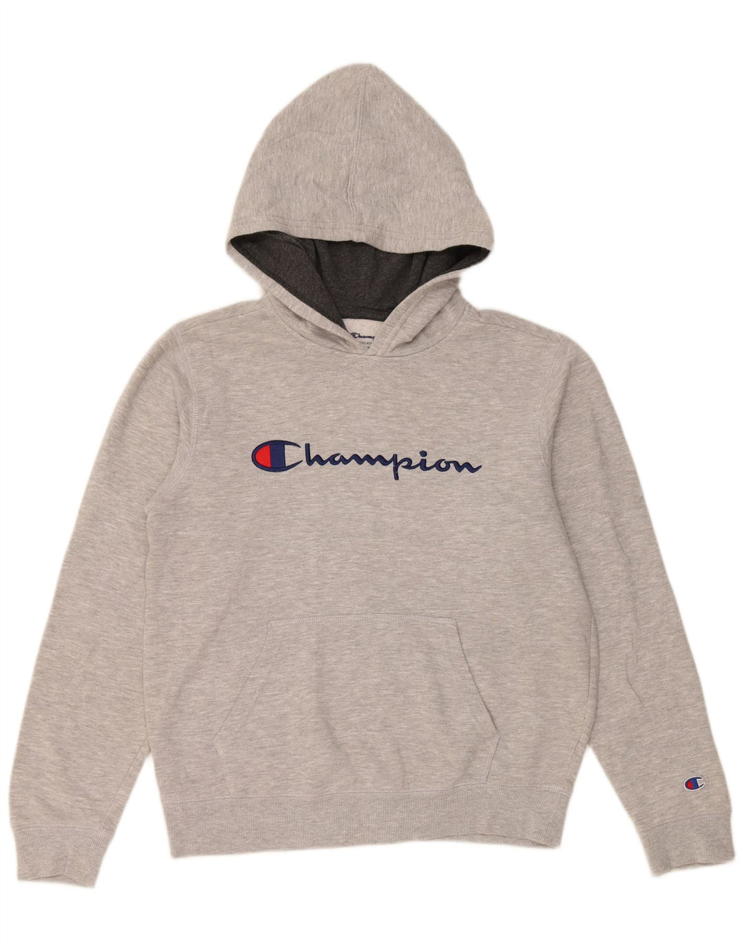 CHAMPION Jersey con capucha gráfico para mujer UK 18 XL Algodón moteado gris