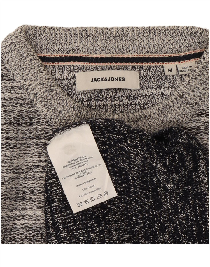 Jack & Jones Hombre Jersey Con Cuello Redondo De Algodón A Rayas Gris Medio