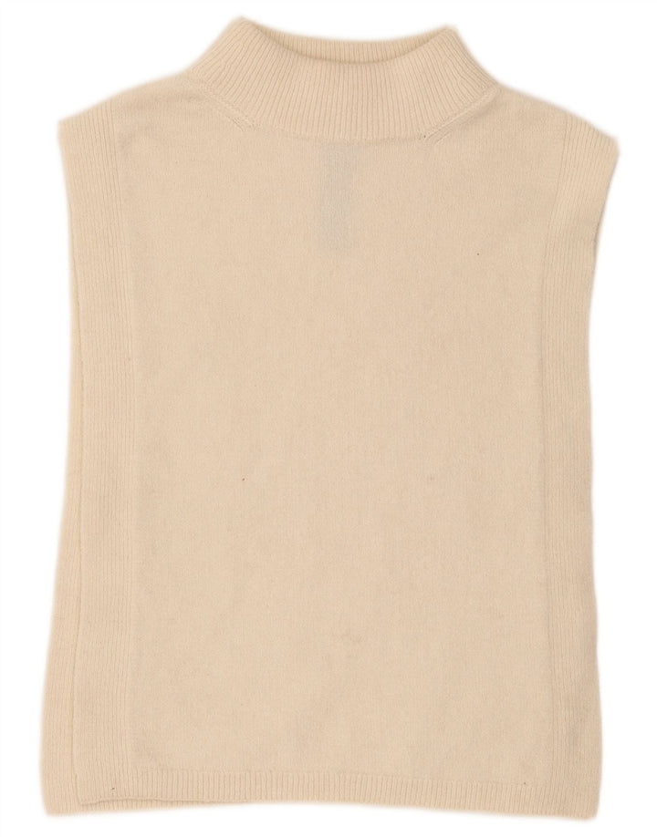 Massimo Dutti Mujer Chaleco Tank Top UK 40 Lana De Alpaca Beige Medio