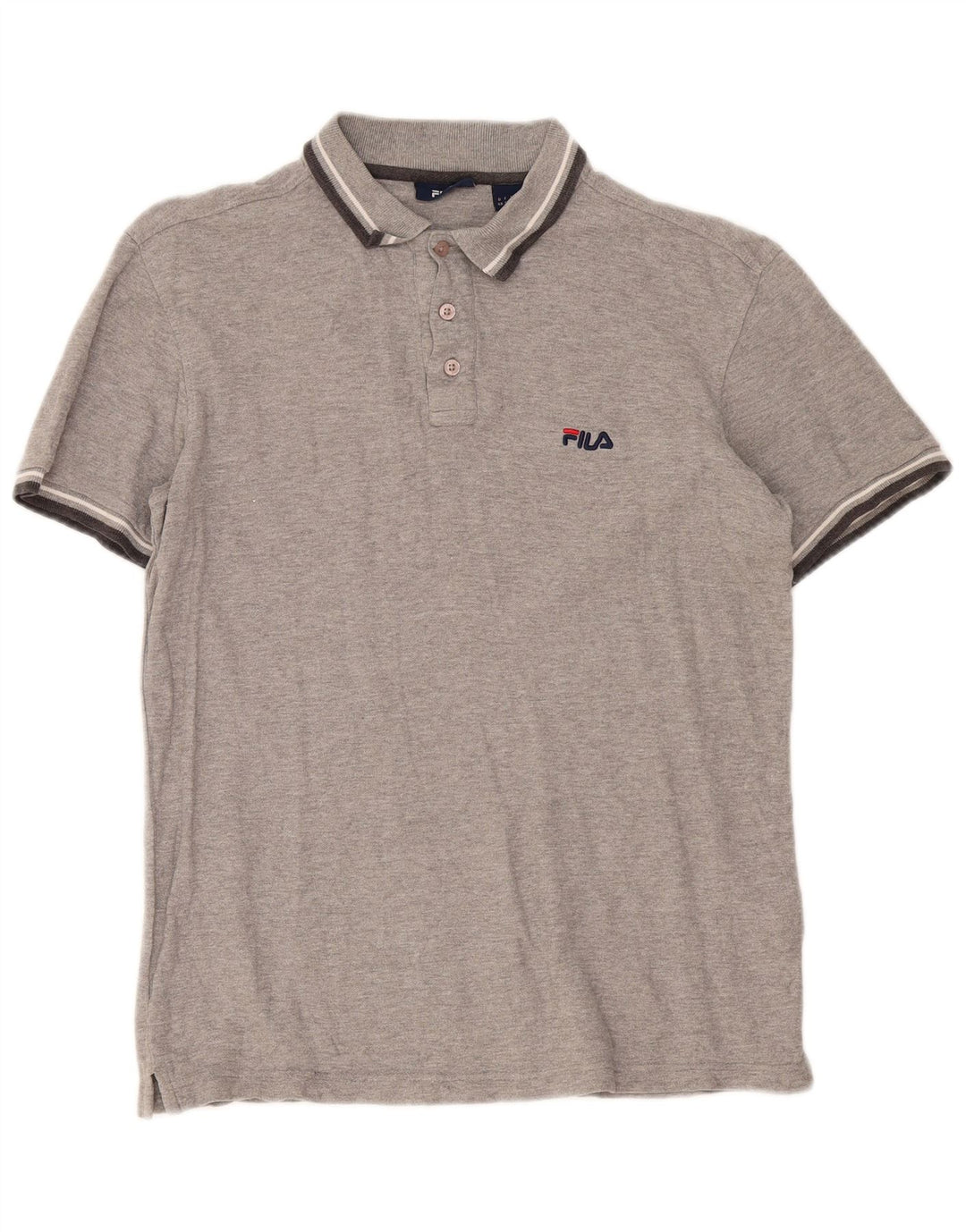 Fila Polo para hombre pequeño gris a rayas