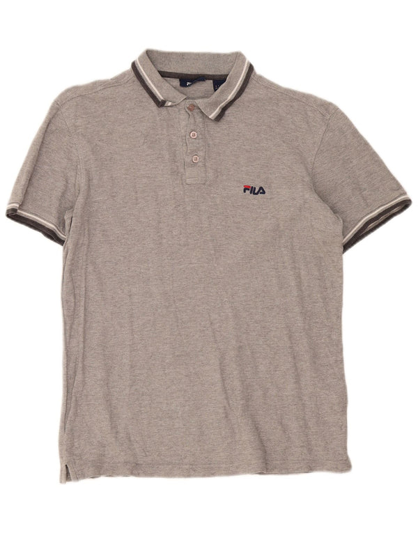 Fila Polo para hombre pequeño gris a rayas