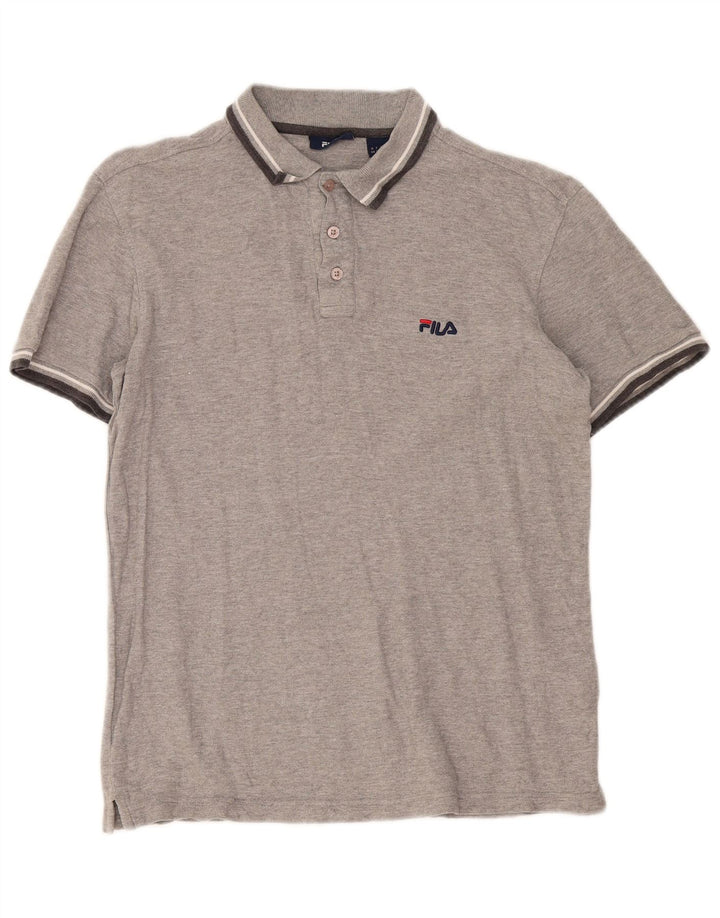 Fila Polo para hombre pequeño gris a rayas