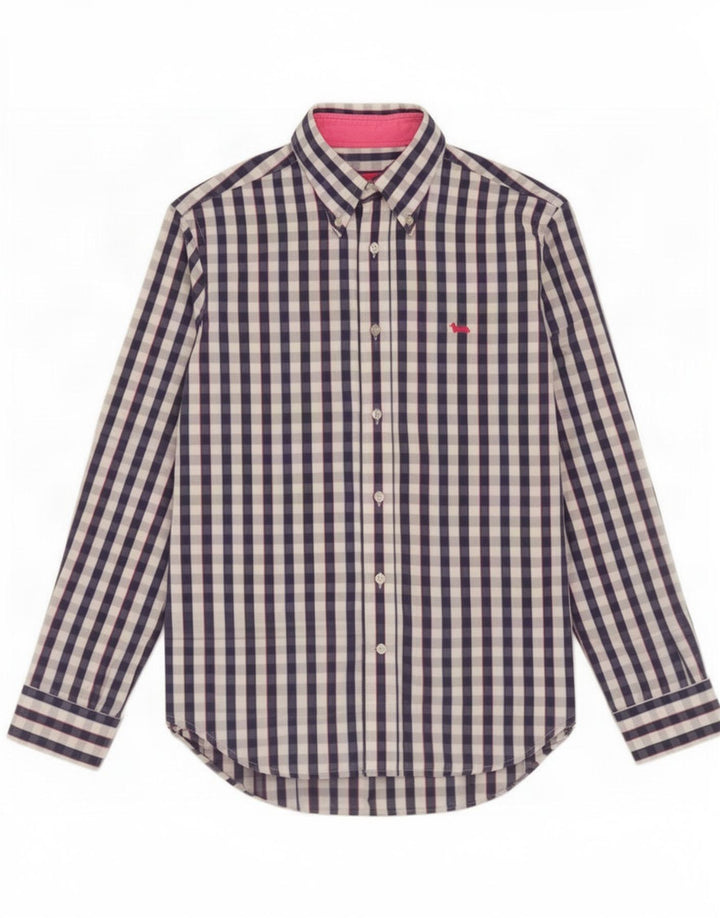 Camisa Harmont & Blaine Hombre Algodón Azul Medio A Cuadros