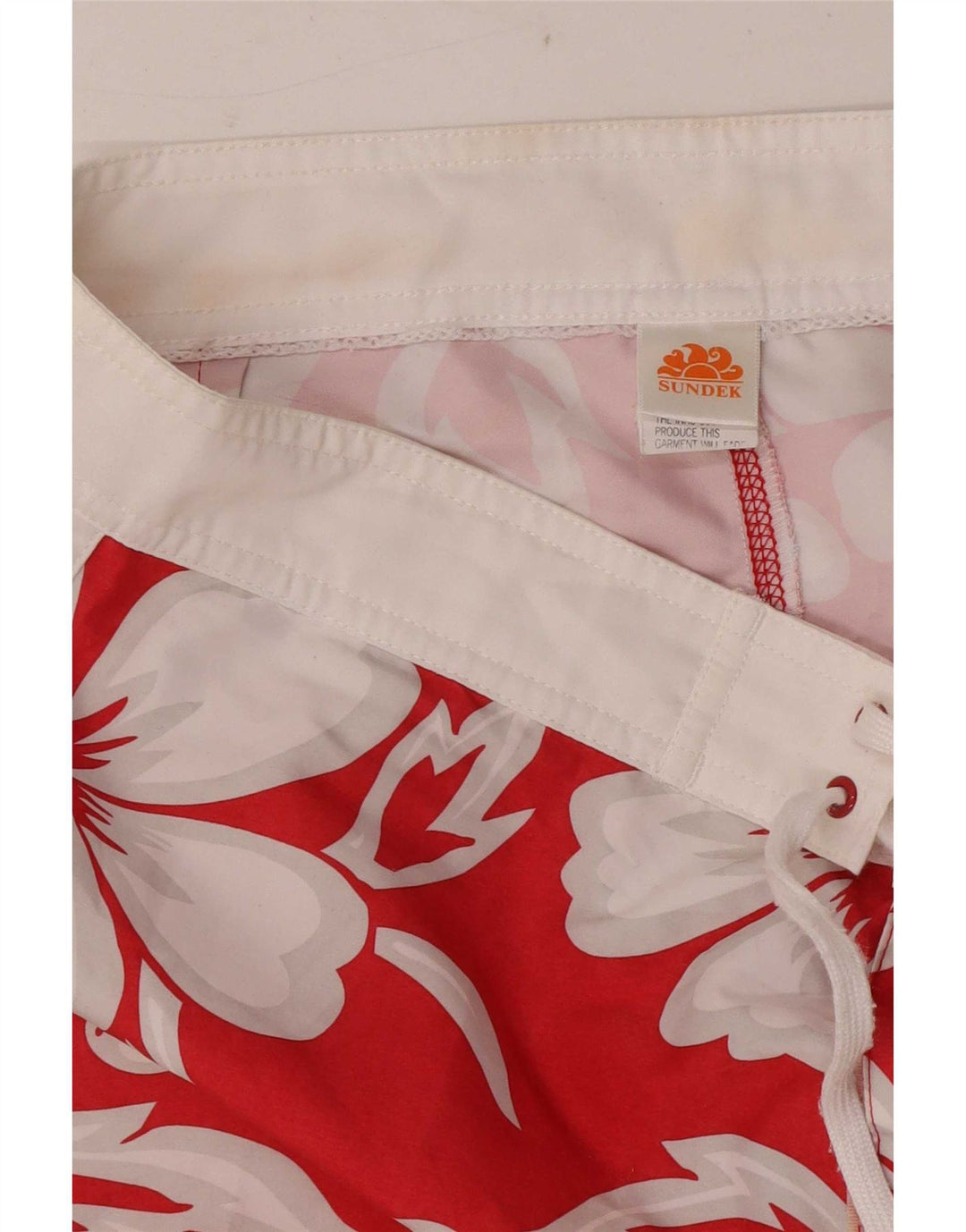 Bañador Sundek Hombre Poliéster Floral Rojo Mediano