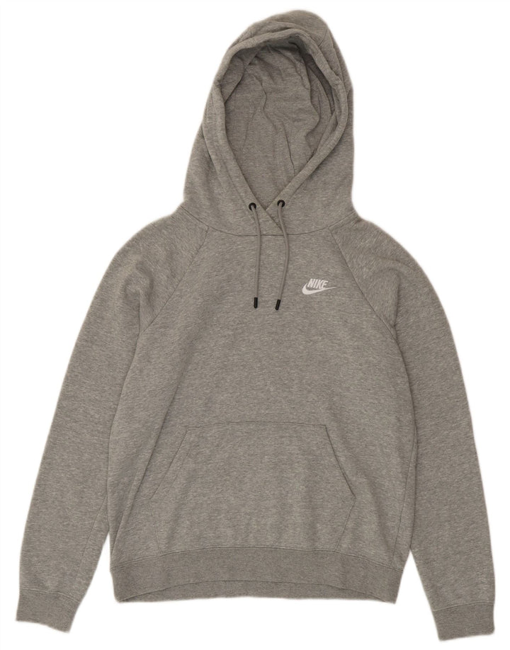 Nike Jersey con capucha para hombre, talla pequeña, algodón moteado gris