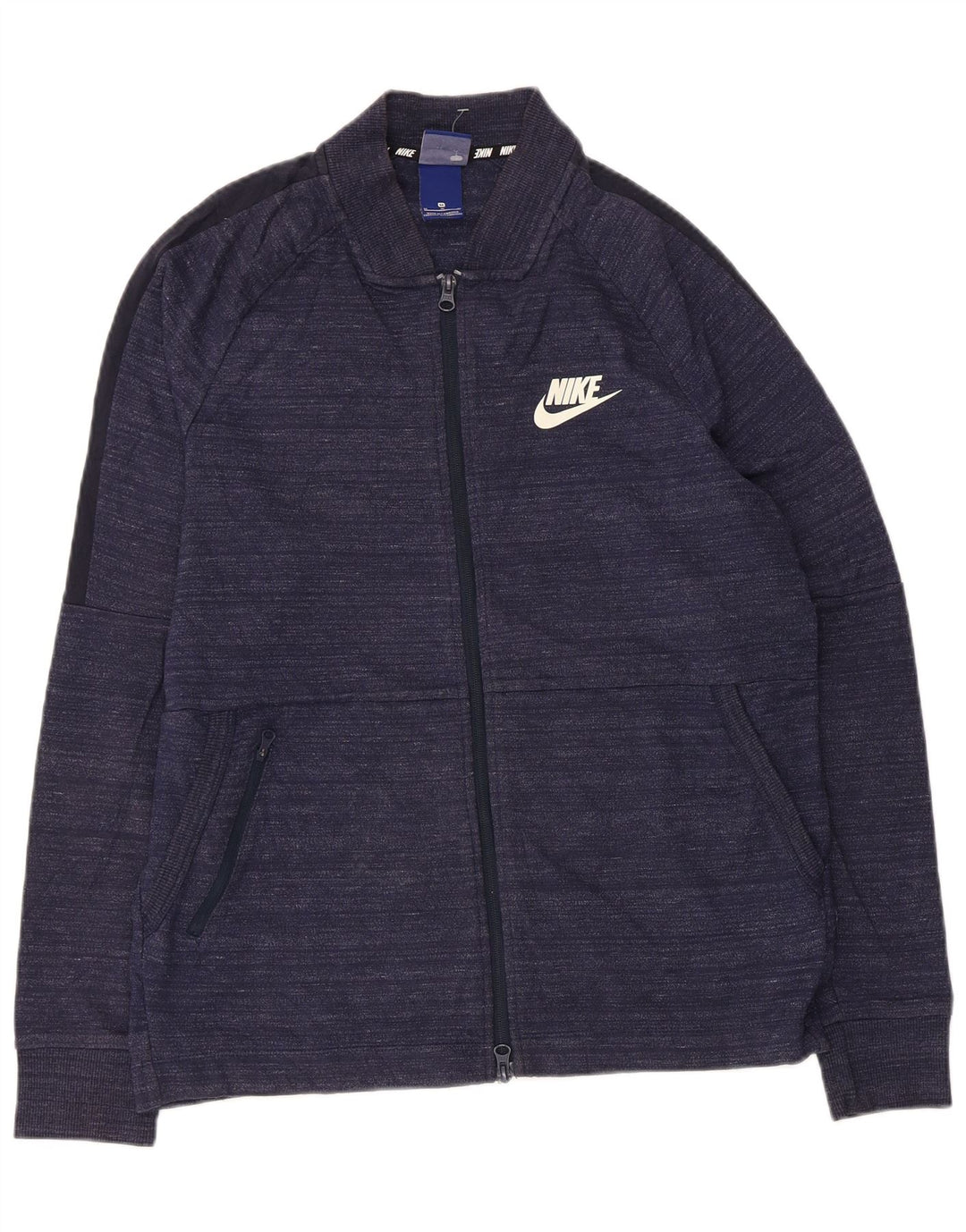 Nike - Chaqueta de chándal para hombre, talla mediana, algodón moteado en azul marino