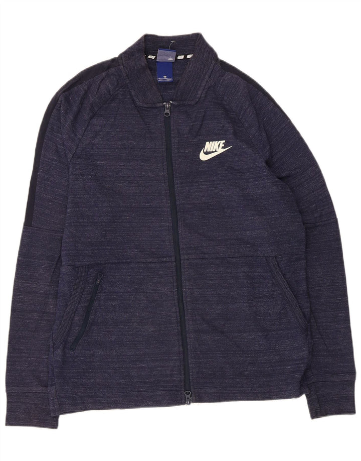 Nike - Chaqueta de chándal para hombre, talla mediana, algodón moteado en azul marino