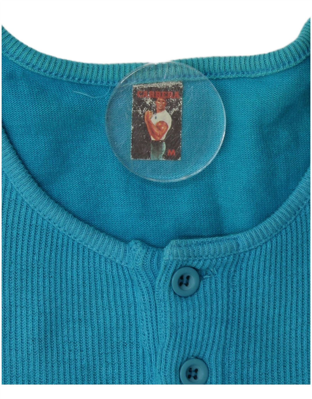 Carrera - Jersey de manga corta con cuello redondo para mujer, talla 40, color azul medio