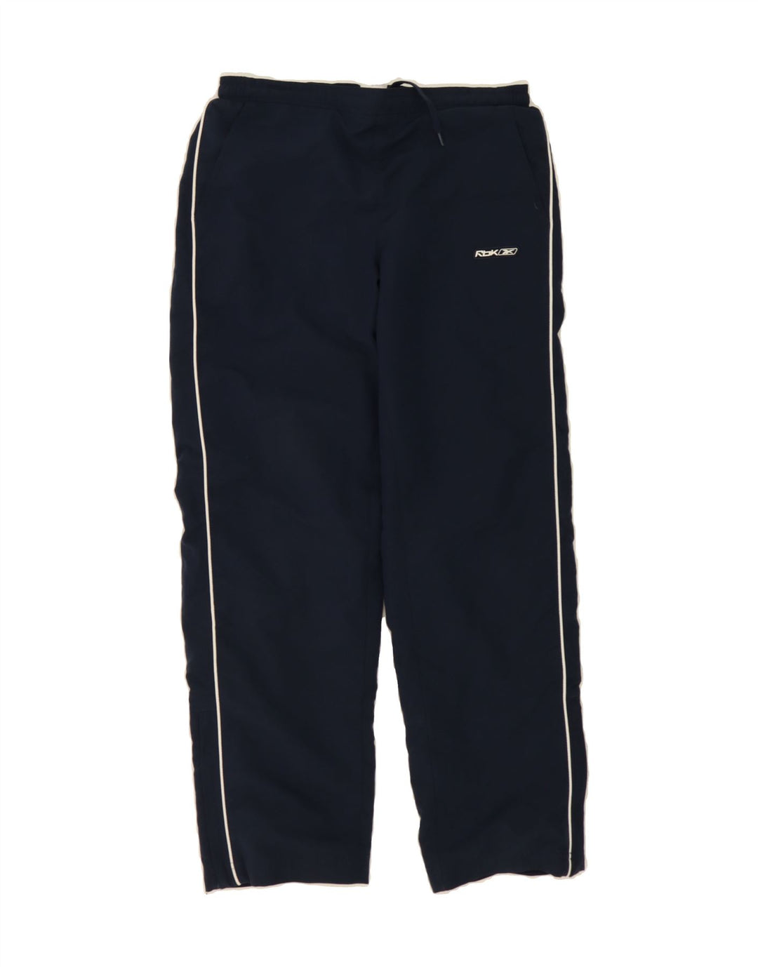 REEBOK Womens Tracksuit Trousers UK 10 Small Navy Blue Polyester Vintage Reebok and Second-Hand Reebok from Messina Hembry 