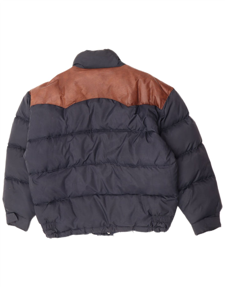 Rifle Chaqueta acolchada para hombre UK 40 Large Azul marino Colorblock Poliamida