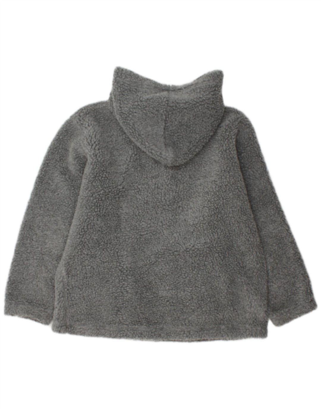 Fishbone Jersey de forro polar con capucha y cuello con cremallera para hombre Poliéster gris grande