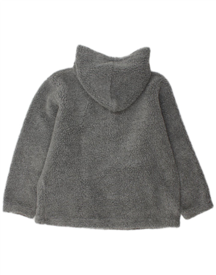 Fishbone Jersey de forro polar con capucha y cuello con cremallera para hombre Poliéster gris grande