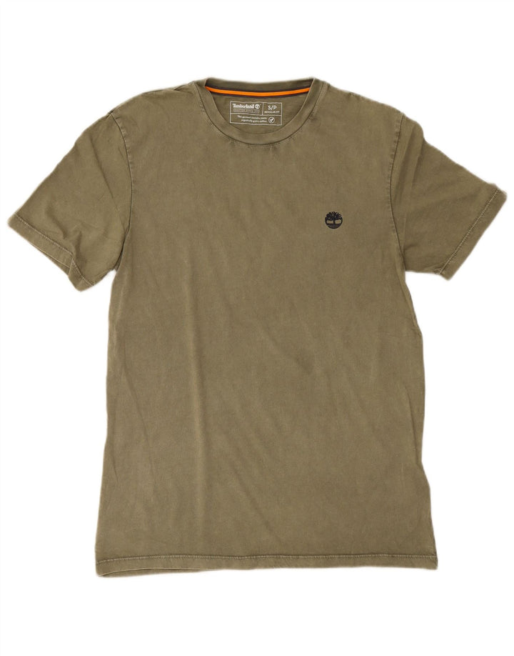 Timberland Camiseta Regular Fit para Hombre Top Small Khaki Cotton