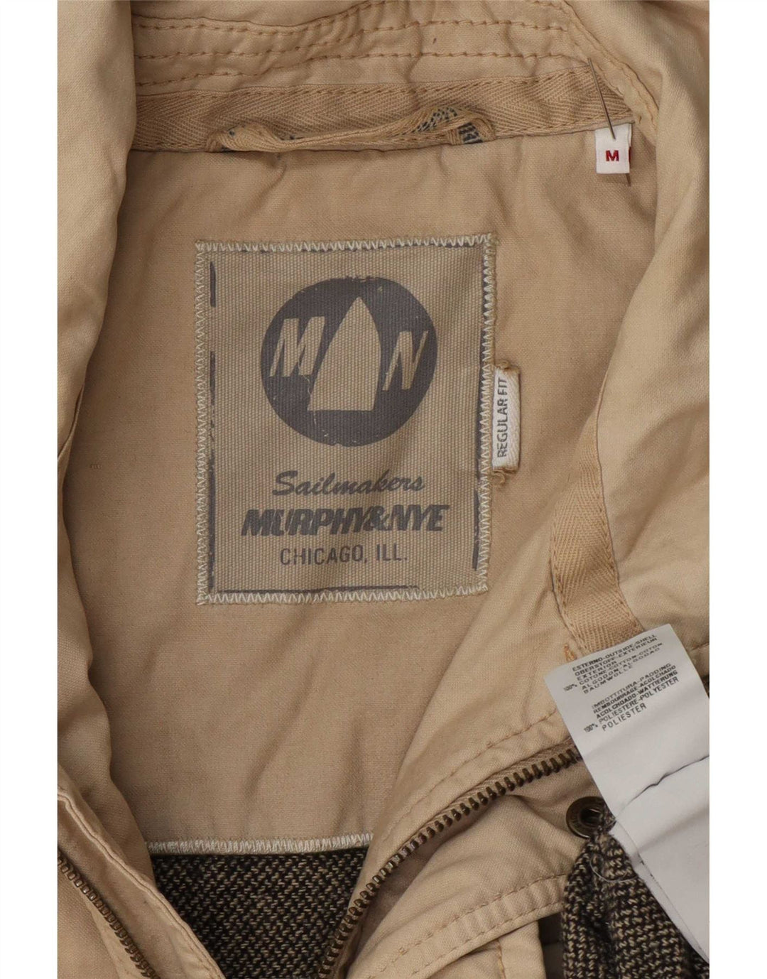 Murphy & Nye Chaqueta utilitaria de corte regular para hombre UK 38 Algodón beige medio